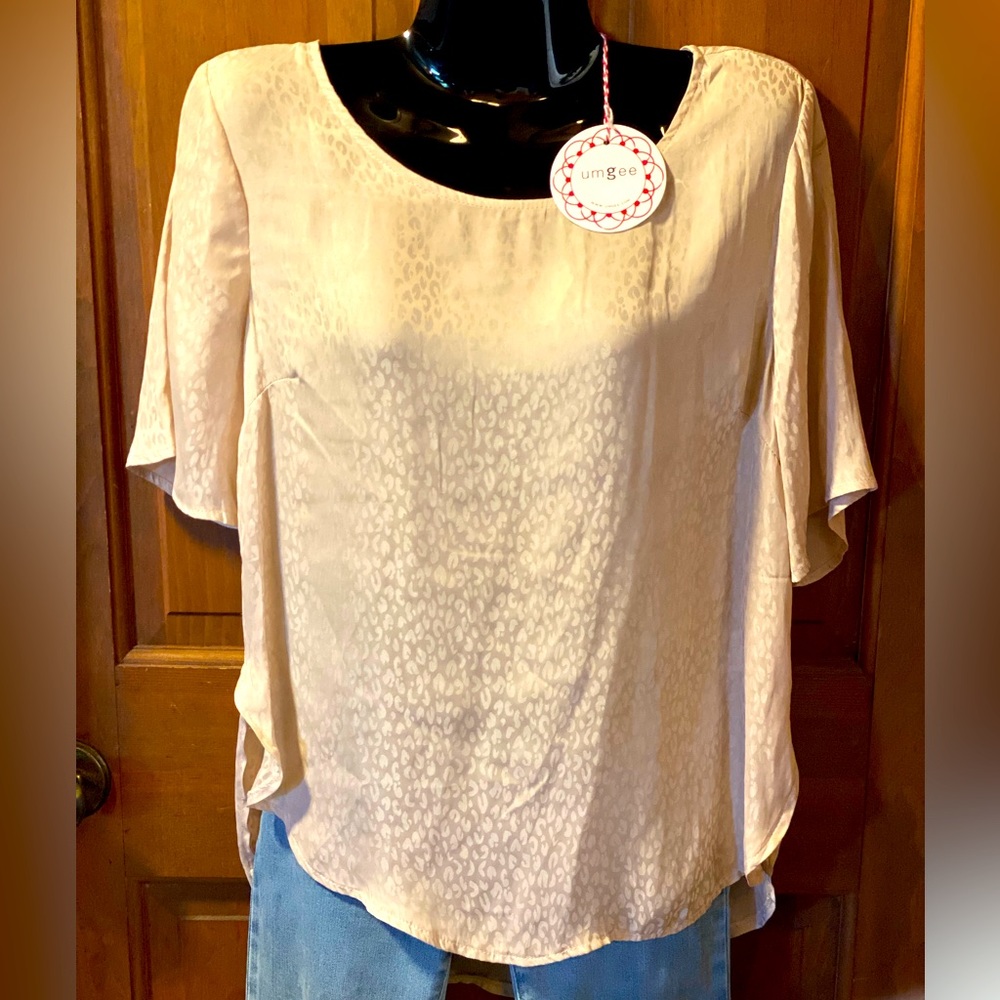 UMGEE Animal Print Top- Taupe